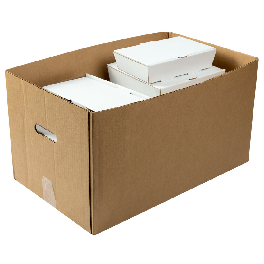 Kraft Corrugated Carry Out Box With Content Inside
