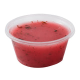 2 OZ COMPOSTABLE CLEAR PLA PORTION CUP, Cup With Food Content