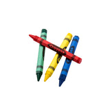 Honeycomb Crayons, 4-Pack Box, Top View Of Red, Green, Yellow and Blue Crayons