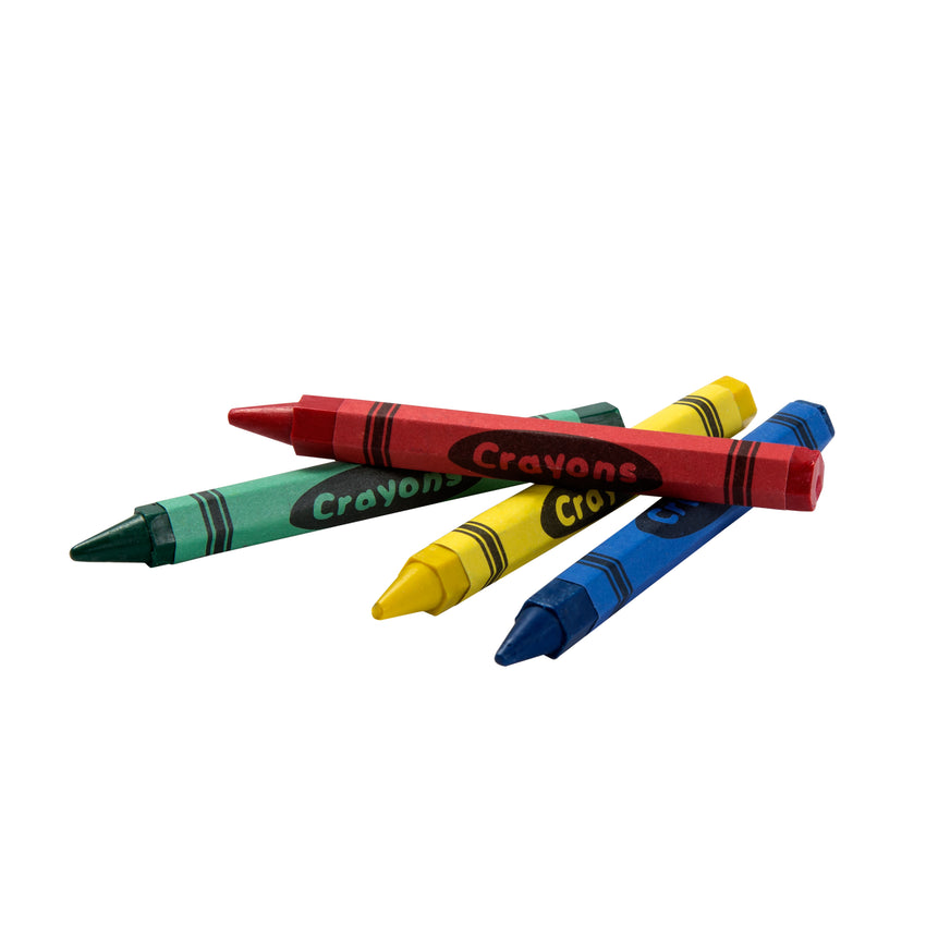 Honeycomb Crayons, 4-Pack Box, Red, Green, Yellow and Blue Crayons