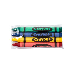 Honeycomb Crayons, Cello Wrapped, 4-Pack, Green, Blue, Yellow and Red Crayons