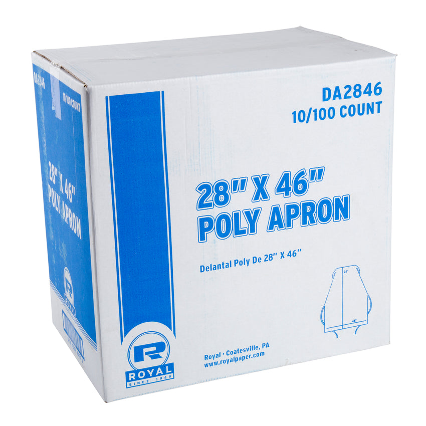 Blue Polyethylene Apron, 1.25 mil, 28 x 46, 1000/Case