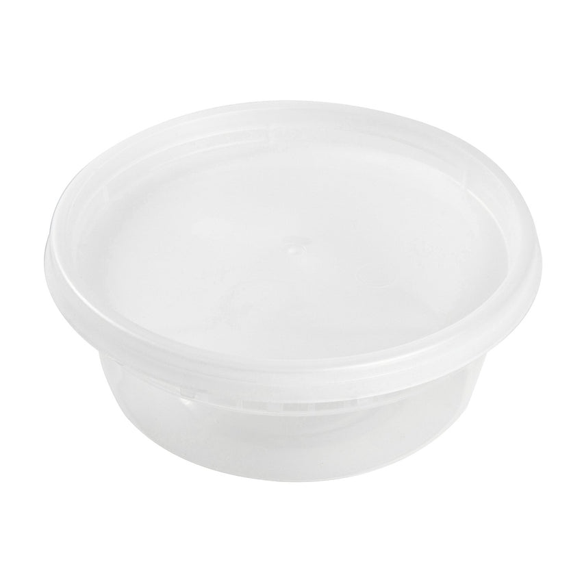 Tezzorio (100 Pack) 8 oz Deli Containers with Lids Combo, BPA-Free  Translucent Plastic Deli Food Storage Containers with Lids, To Go/Take Out  Food