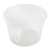 16 Oz Clear Polypropylene Deli Container With Lid Combo, View Of Individual Container