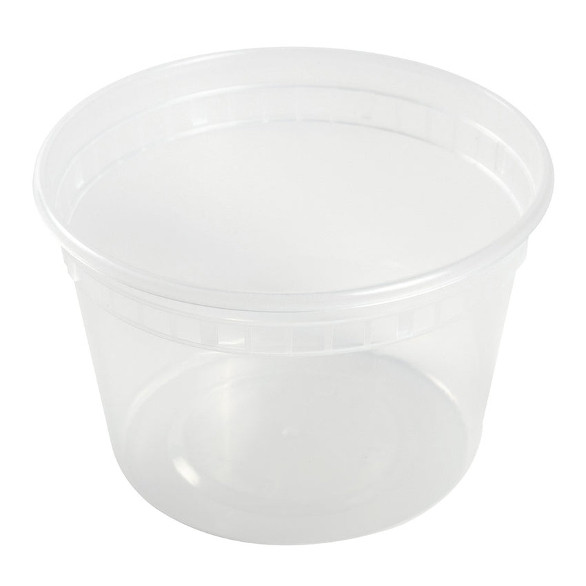 48 oz White PP Plastic Round Snap-Lock Containers - White BPA Free