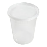32 Oz Clear Polypropylene Deli Container With Lid Combo