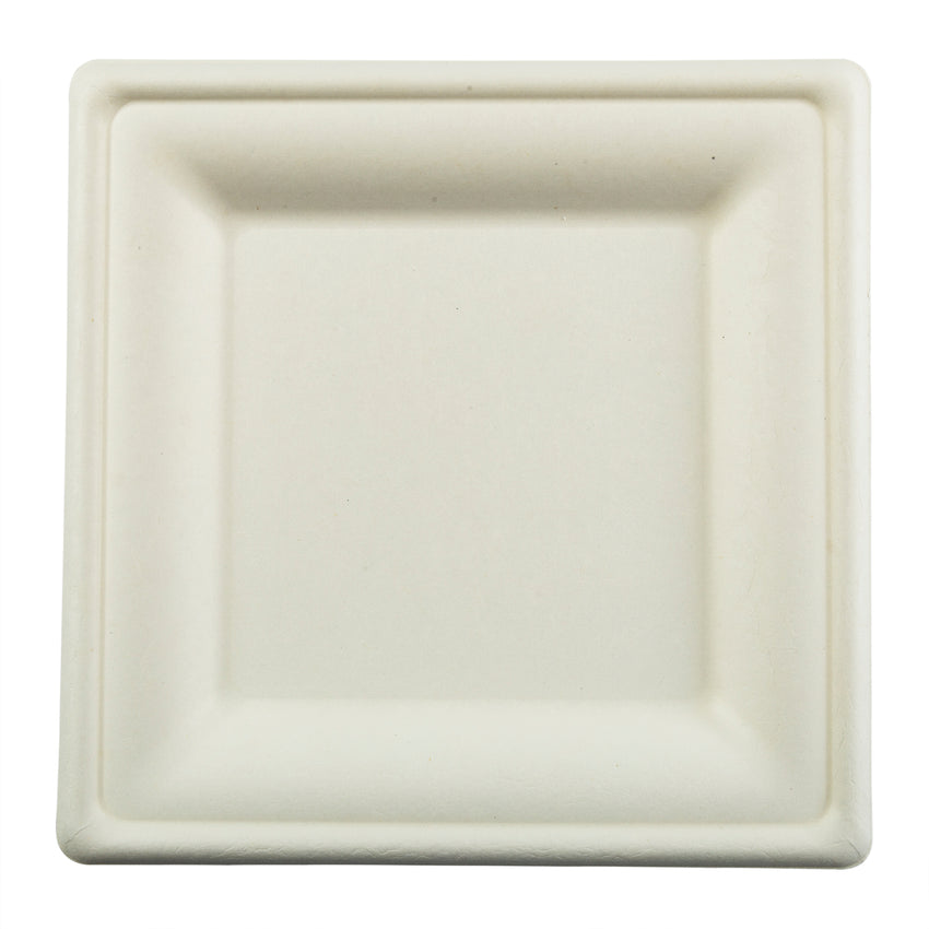 8" Square Plates, Overhead View