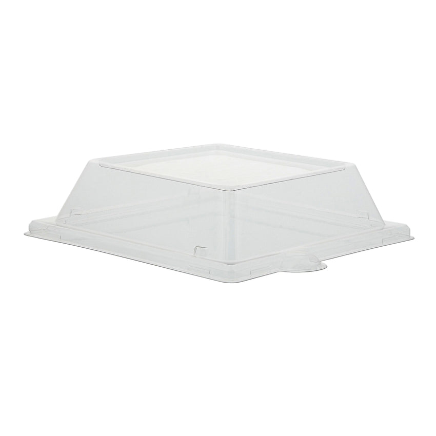 6" Square Plate Clear Lids, 4/125