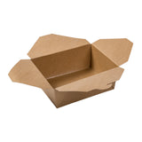 Kraft Folded Takeout Box, 6" x 4-3/4" x 2-1/2", Open Box