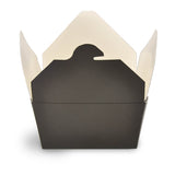 Black Folded Takeout Box, 4-3/8" x 3-1/2" x 2-1/2", Open Box