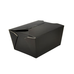 Black Folded Takeout Box, 4-3/8