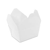 White Folded Takeout Box, 4-3/8" x 3-1/2" x 2-1/2", Open Box