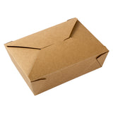Kraft Folded Takeout Box, 7-3/4" x 5-1/2" x 2-1/2", Top View