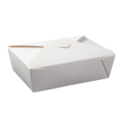 White Folded Takeout Box, 7-3/4
