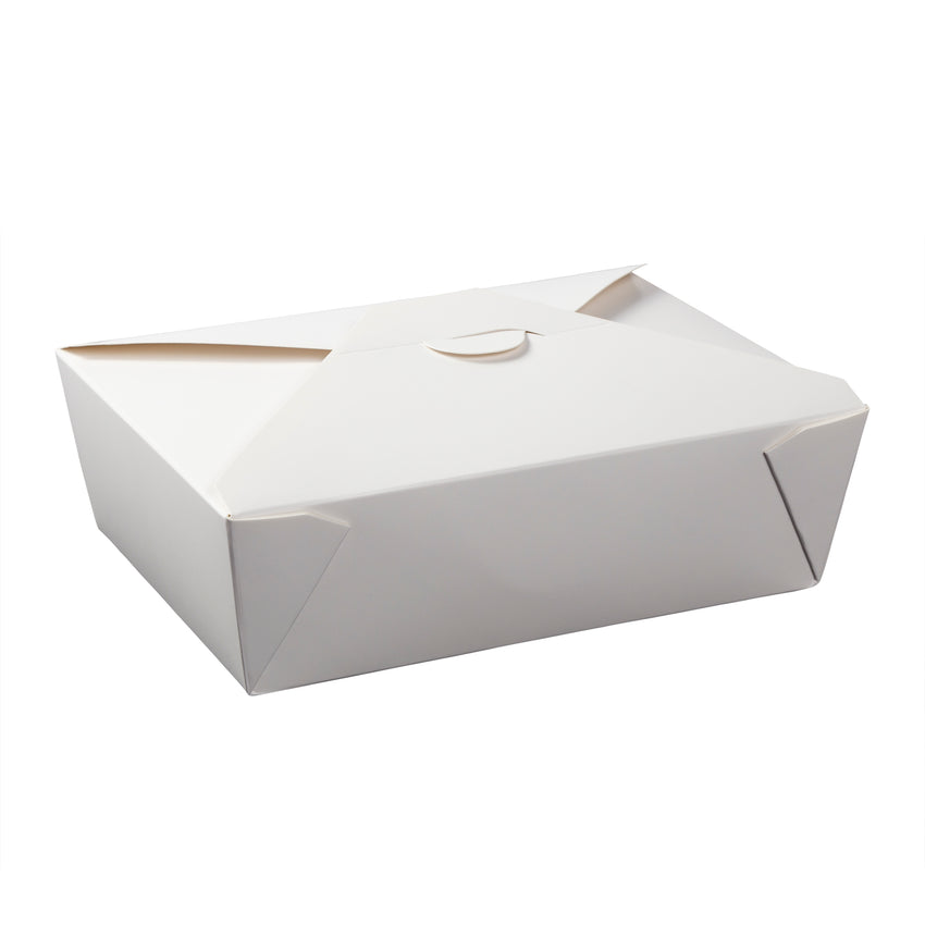 White Folded Takeout Box, 7-3/4" x 5-1/2" x 2-1/2"