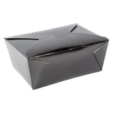 Black Folded Takeout Box, 7-3/4" x 5-1/2" x 3-1/2"