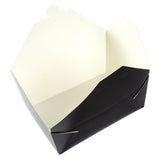 Black Folded Takeout Box, 7-3/4" x 5-1/2" x 3-1/2", Open Box