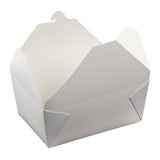 White Folded Takeout Box, 7-3/4" x 5-1/2" x 3-1/2", Open Box