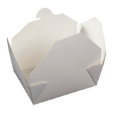 White Folded Takeout Box, 6" x 3-3/4" x 3-1/2", Open Box