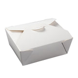 White Folded Takeout Box, 6" x 3-3/4" x 3-1/2"