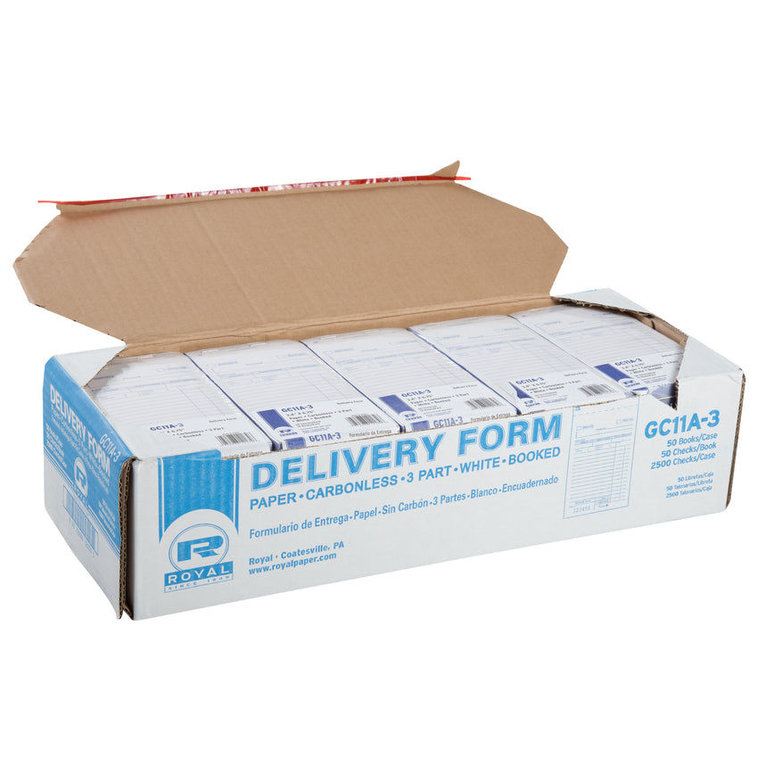 White Carbonless Delivery Forms-3 Part Booked, 10 & 50 Books – CiboWares
