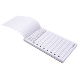 White Server Pad, 1-Part Booked, 3.5" x 6.75", 8 Lines, Second Page
