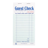 GUEST CHECK PAPER CARBONLESS 2 PART BOOKED 17 LINES GREEN