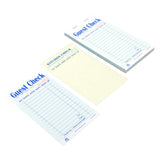 Green Guest Check 2-Part Booked, Carbonless, 17 lines, Detached Pages