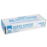 White Guest Checks, 1-Part Booked, Unlined, Closed Case