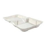 Medium Hinged Lid Containers 7.875" x 8" x 2.5", Opened Container