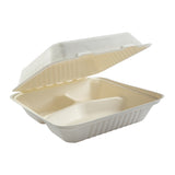 Large 3-section Hinged Lid Containers 9" x 9" x 3.19"