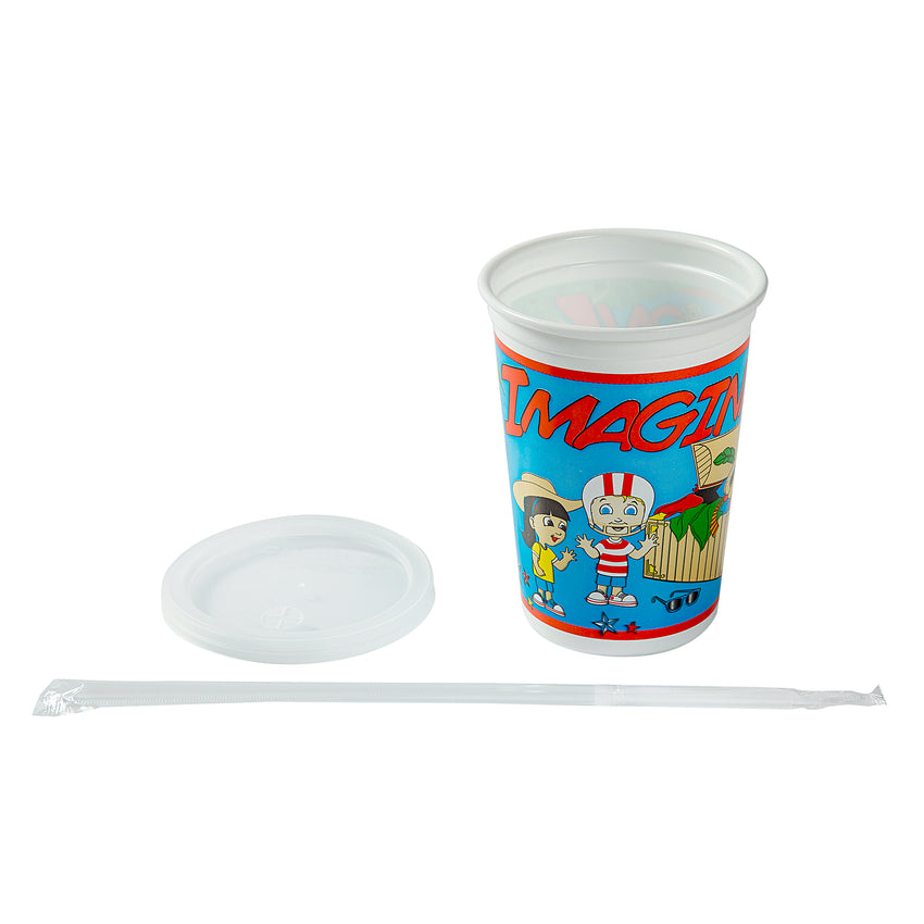 Cup, Combo, 12 oz Thermo, IM Clr Lid, Disp Wrap Straw, Imagination –  AmerCareRoyal