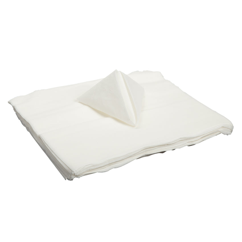 14" X 14" AIRLAID NAPKIN FLAT Pack, Stack of Napkins With A Folded Napkin On Top