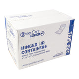 Mineral Filled PP Container, Hinged Lid, 6X6X3, 1 Comp, White, Closed Case