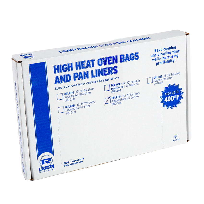 HIGH HEAT OVEN PAN LINER 6 OR 7 QT. PAN 15" X 15", inner packaging