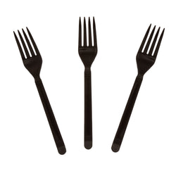 Black Polypropylene Fork, Heavy Weight, Three Forks Fanned Out