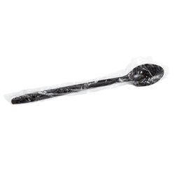 Black Polypropylene Soda Spoon, Individually Wrapped