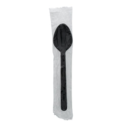 Black Polypropylene Teaspoon, Heavy Weight, Individually Wrapped