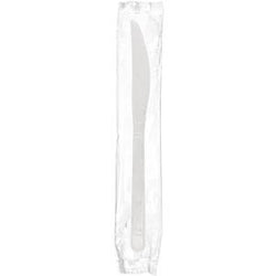 White Polypropylene Knife, Heavy Weight, Individually Wrapped