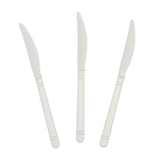 White Polypropylene Knife, Heavy Weight, Three Knives Fanned Out