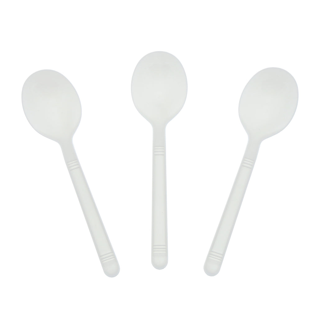 Soup Spoon, HW, White, PP, L: 15.3 cm, W: 4.7 g – AmerCareRoyal