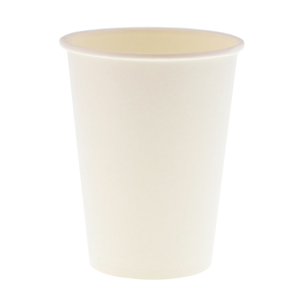 Choice 12 oz. White Poly Paper Hot Cup - 50/Pack