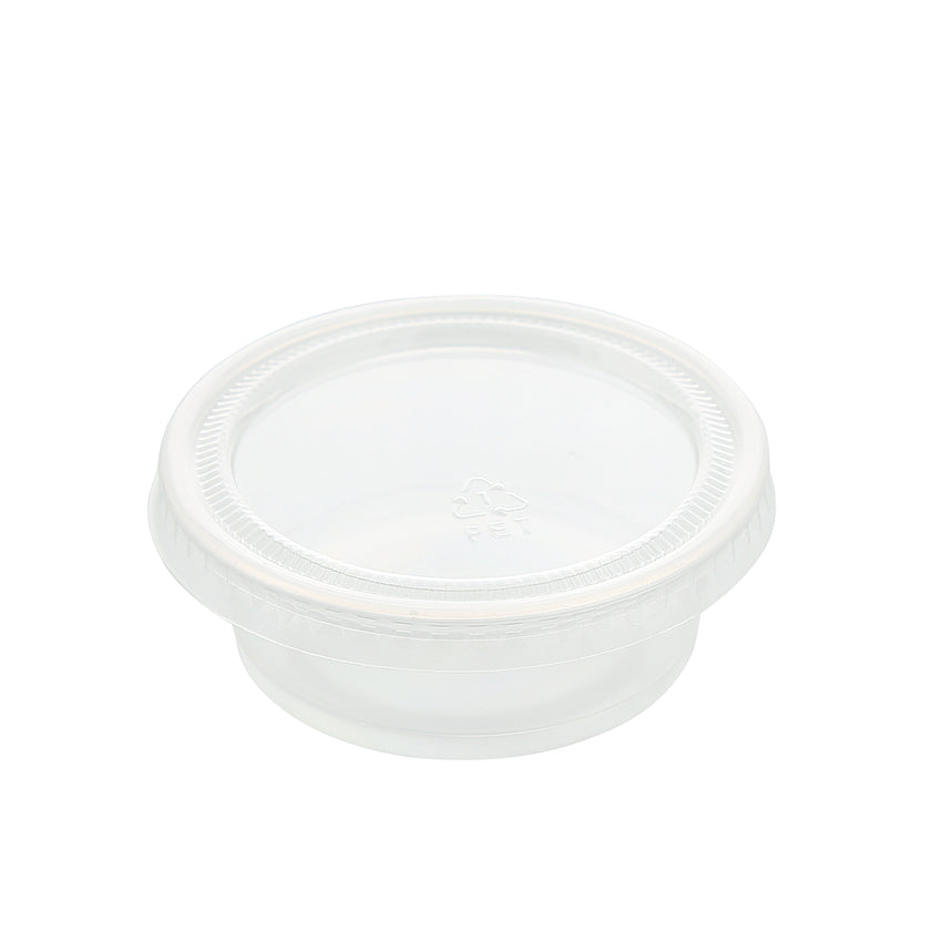 1.5 to 2 oz. Clear Polypropylene Portion Cup Lid, Lid On A Clear Cup