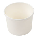 12 OZ WHITE PAPER FOOD CONTAINER AND LID COMBO, Container only