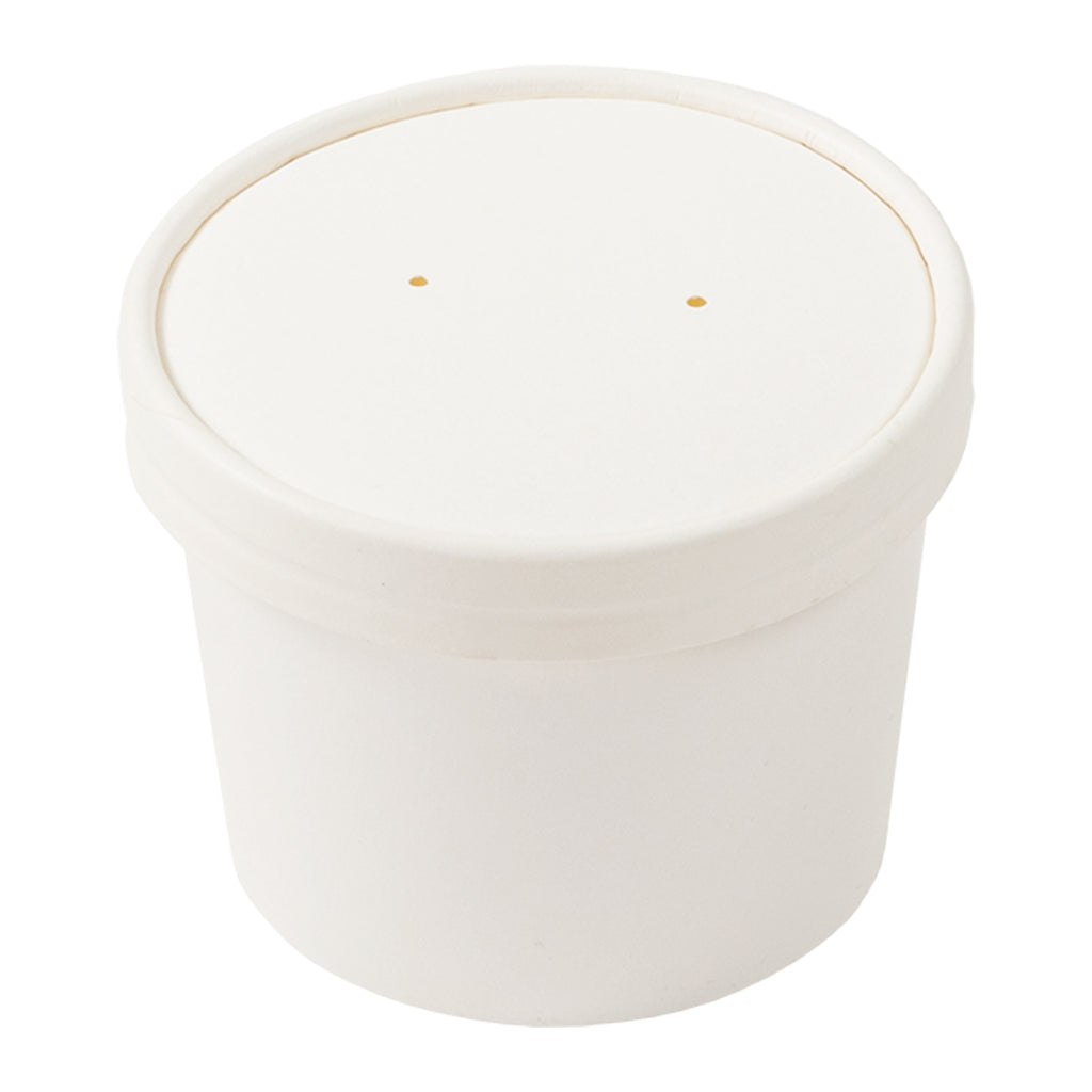 12 oz To Go Soup Containers with Lids, Disposable Paper Bowls (50 Pack,  White)