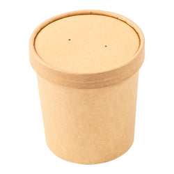 16 OZ KRAFT PAPER FOOD CONTAINER AND LID COMBO