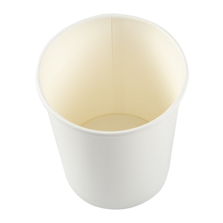 32 OZ WHITE PAPER FOOD CONTAINER, overhead view