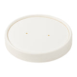 8 OZ WHITE PAPER FOOD CONTAINER AND LID COMBO, Lid Only