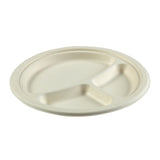 9" 3-Section Round Plates