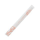 9" TWIN BAMBOO CHOPSTICKS IN WHITE PAPER SLEEVE, Chopsticks In Paper Sleeve